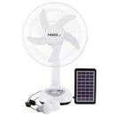 The German Outlet, Power Group, Rechargeable Fan 14" with Solar Panel & 2 Bulbs