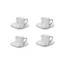 The German Outlet, Tognana, Set of 4 - Christmas Coffee Cups & Saucer