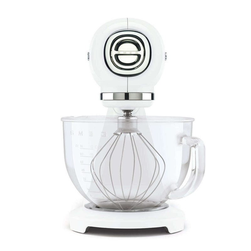 50's Style Aesthetic - Stand Mixer Full White With Glass Bowl Stand Mixer 50's Style Aesthetic - Stand Mixer Full White With Glass Bowl 50's Style Aesthetic - Stand Mixer Full White With Glass Bowl Smeg