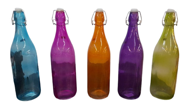 BORMIOLLI  1L Treo Suzzan  Colored Glass Bottle with Cap