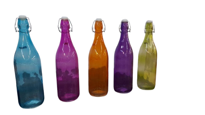 BORMIOLLI  1L Treo Suzzan  Colored Glass Bottle with Cap