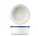 The German Outlet, The Chefs Warehouse By MG, Ramekin Retro/Cookware - White with Blue Rim