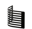 Curve Buffet stand 22.5cm - Stainless Steel Matt Black  Curve Buffet stand 22.5cm - Stainless Steel Matt Black Curve Buffet stand 22.5cm - Stainless Steel Matt Black The Chefs Warehouse By MG