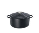 PROVENCE Round French Oven 28cm, Cast Iron Black 6.6L  PROVENCE Round French Oven 28cm, Cast Iron Black 6.6L PROVENCE Round French Oven 28cm, Cast Iron Black 6.6L The Chefs Warehouse By MG