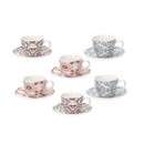 The German Outlet, Tognana, Set of 6 Coffee Cups & Saucer - Iris Ribeira