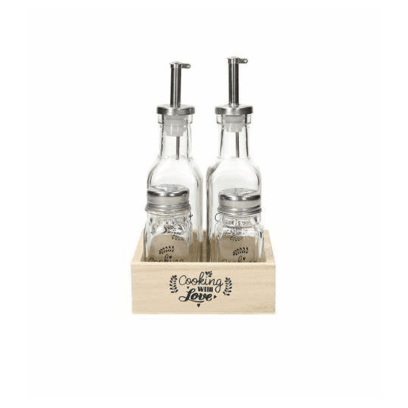 Oil & Vinegar, Pepper & Salt Set Oil & Vinegar Dispensers Oil & Vinegar, Pepper & Salt Set Oil & Vinegar, Pepper & Salt Set Tognana