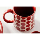 Set of 4 Mugs -  Stoneware Red Dots Mugs Set of 4 Mugs -  Stoneware Red Dots Set of 4 Mugs -  Stoneware Red Dots United Colors of Benetton