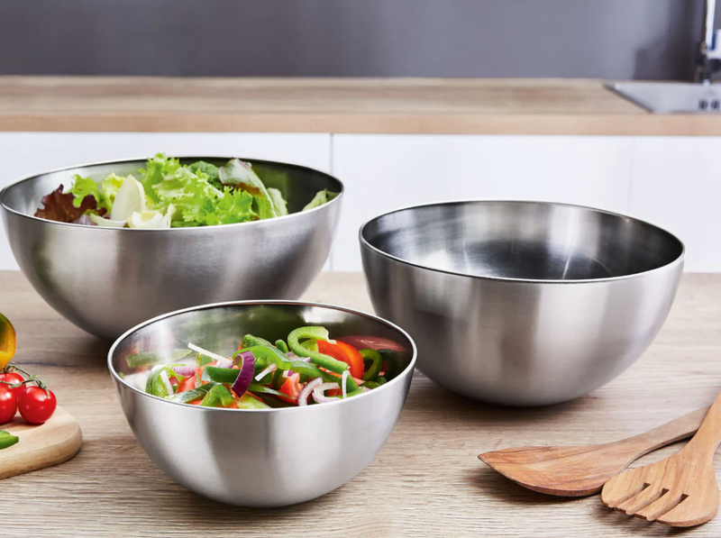 Set of 3 - Stainless Steel Bowls Outlet Set of 3 - Stainless Steel Bowls Set of 3 - Stainless Steel Bowls Style House
