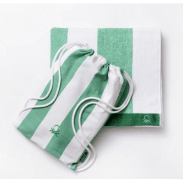 100% Cotton Beach Towel and Bag Set beach essentials 100% Cotton Beach Towel and Bag Set 100% Cotton Beach Towel and Bag Set United Colors of Benetton