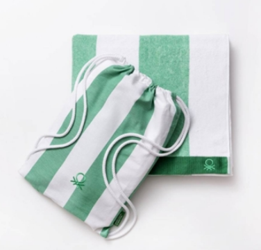 100% Cotton Beach Towel and Bag Set beach essentials 100% Cotton Beach Towel and Bag Set 100% Cotton Beach Towel and Bag Set United Colors of Benetton