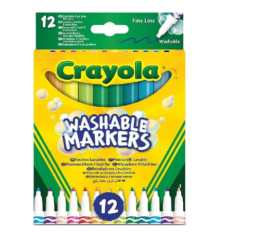 12x Washable Markers Fine Line Art & Crafts 12x Washable Markers Fine Line 12x Washable Markers Fine Line Crayola