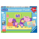 2x 12 Pieces Puzzle For Kids, PEPPA PIG puzzle Kids 2x 12 Pieces Puzzle For Kids, PEPPA PIG 2x 12 Pieces Puzzle For Kids, PEPPA PIG Ravensburger