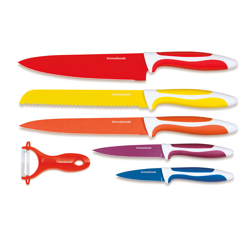 Set of Ceramic Coated Kitchen Tools with Peeler knives set Set of Ceramic Coated Kitchen Tools with Peeler Set of Ceramic Coated Kitchen Tools with Peeler InnovaGoods