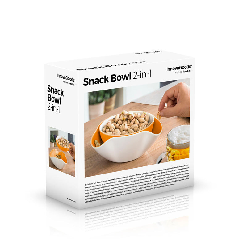 2-in-1 Snack Bowl appetizer Bowl 2-in-1 Snack Bowl 2-in-1 Snack Bowl InnovaGoods