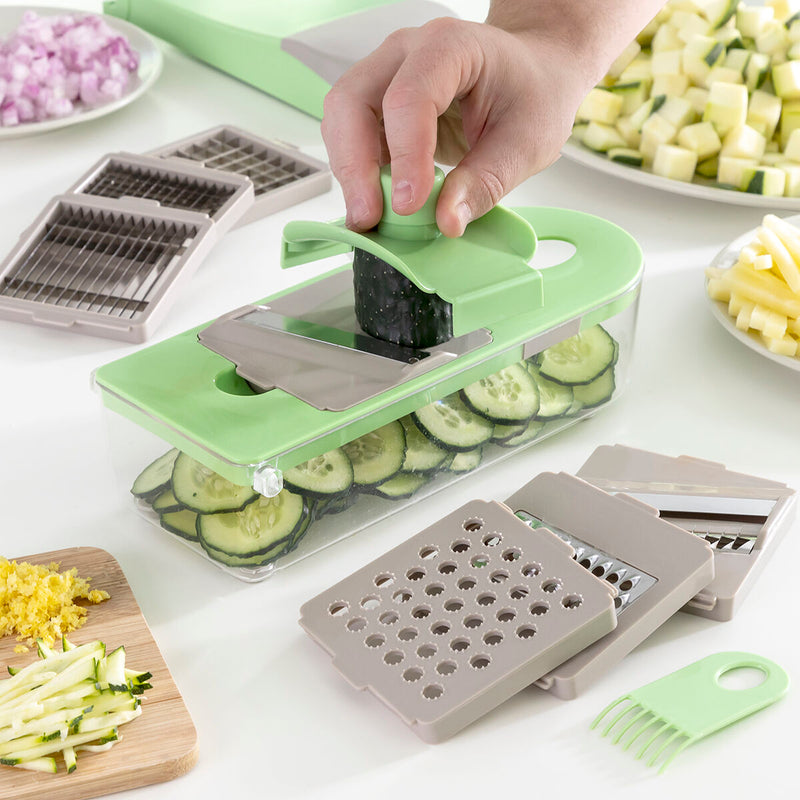 7 in 1 vegetable cutter, grater and mandolin with Slicer 7 in 1 vegetable cutter, grater and mandolin with 7 in 1 vegetable cutter, grater and mandolin with InnovaGoods