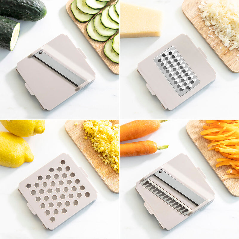 7 in 1 vegetable cutter, grater and mandolin with Slicer 7 in 1 vegetable cutter, grater and mandolin with 7 in 1 vegetable cutter, grater and mandolin with InnovaGoods