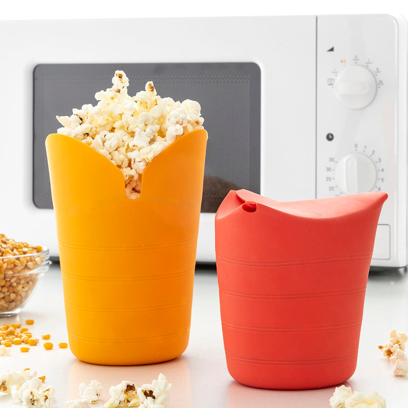 Collapsible Silicone Popcorn Poppers (Pack of 2) Popcorn Makers Collapsible Silicone Popcorn Poppers (Pack of 2) Collapsible Silicone Popcorn Poppers (Pack of 2) InnovaGoods