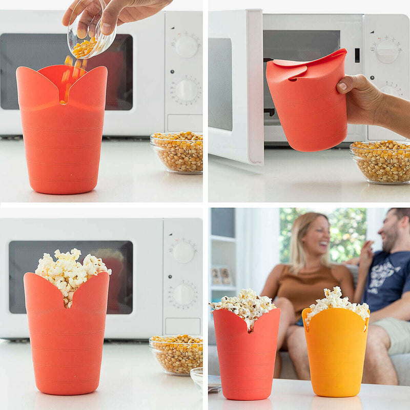 Collapsible Silicone Popcorn Poppers (Pack of 2) Popcorn Makers Collapsible Silicone Popcorn Poppers (Pack of 2) Collapsible Silicone Popcorn Poppers (Pack of 2) InnovaGoods