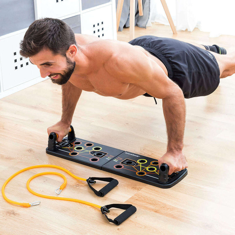 Push-Up Board with Resistance Bands and Exercise Guide sport equipment Push-Up Board with Resistance Bands and Exercise Guide Push-Up Board with Resistance Bands and Exercise Guide InnovaGoods