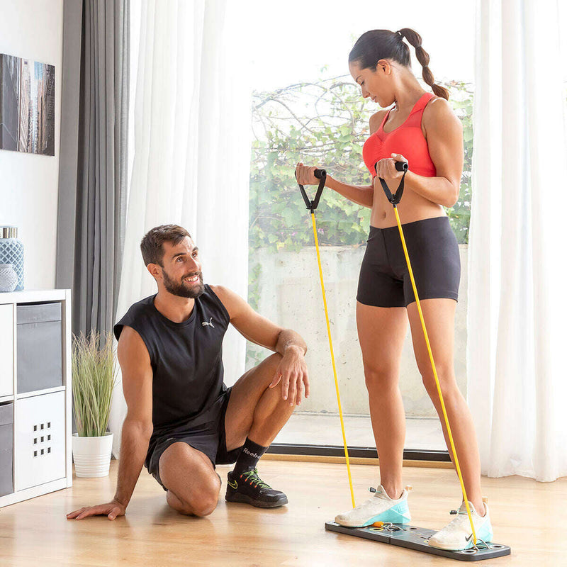 Push-Up Board with Resistance Bands and Exercise Guide sport equipment Push-Up Board with Resistance Bands and Exercise Guide Push-Up Board with Resistance Bands and Exercise Guide InnovaGoods