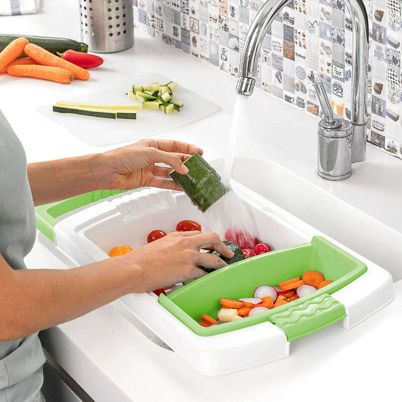 Extendable 3-in-1 Cutting Board with Tray, Container and Drainer PractiCut Cutting Board Extendable 3-in-1 Cutting Board with Tray, Container and Drainer PractiCut Extendable 3-in-1 Cutting Board with Tray, Container and Drainer PractiCut InnovaGoods