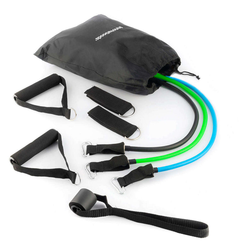 Set of Resistance Bands with Accessories and Exercise Guide sport equipment Set of Resistance Bands with Accessories and Exercise Guide Set of Resistance Bands with Accessories and Exercise Guide InnovaGoods