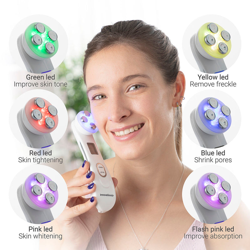 Facial Massager with Radiofrequency, Phototherapy and Electrostimulation Wace facial brush Facial Massager with Radiofrequency, Phototherapy and Electrostimulation Wace Facial Massager with Radiofrequency, Phototherapy and Electrostimulation Wace InnovaGoods