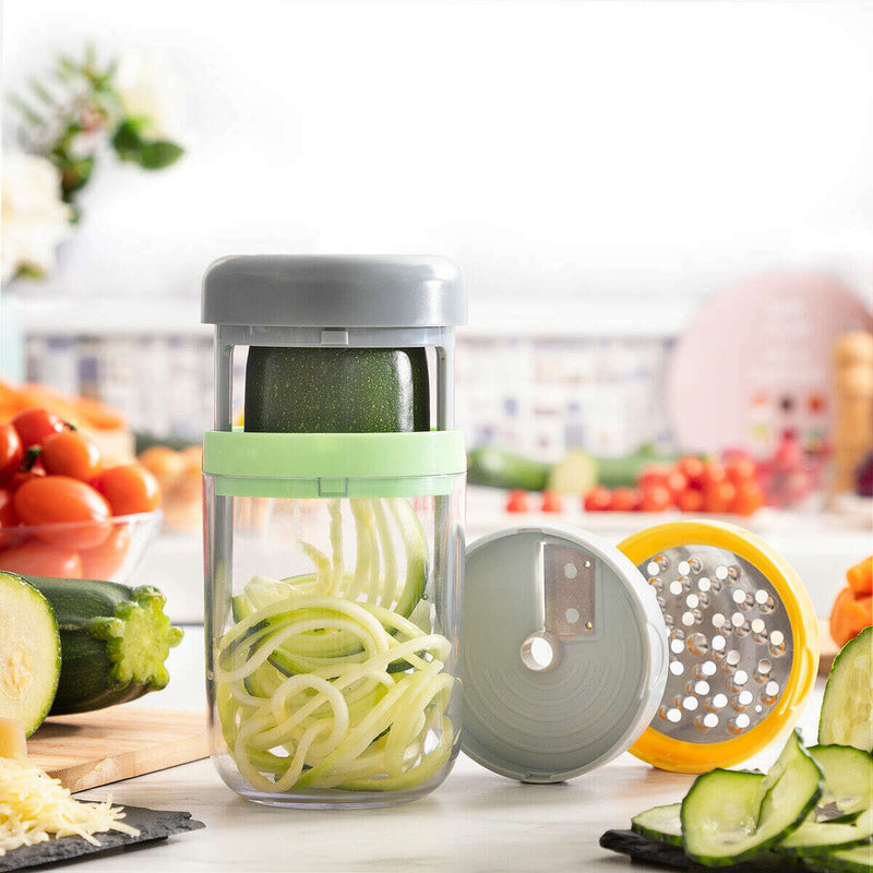 Vegetable Spiral Cutter and Grater Slicer Vegetable Spiral Cutter and Grater Vegetable Spiral Cutter and Grater InnovaGoods