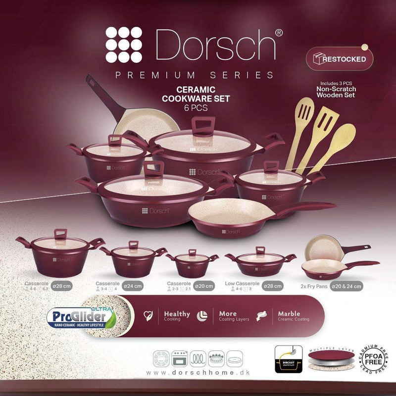 Premium Series - Ceramic Cookware Set 6 Pcs Cooking set Premium Series - Ceramic Cookware Set 6 Pcs Premium Series - Ceramic Cookware Set 6 Pcs Dorsch