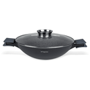 The German Outlet, Tognana, Wok 2 Handles 32 cm with Aroma Lid+Ambitious Pot Holders