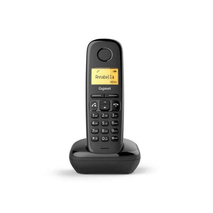 Hands-Free Talking: Cordless Phone - Black phone Hands-Free Talking: Cordless Phone - Black Hands-Free Talking: Cordless Phone - Black Gigaset