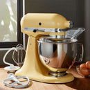 The German Outlet, KitchenAid, 4.8L Artisan Stand Mixer, Majestic Yellow + Pouring Shield & Extra Bowl