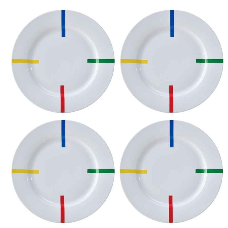 Set of 4 Plates, 26 cm Porcelain - Rainbow Collection Dinner Set Set of 4 Plates, 26 cm Porcelain - Rainbow Collection Set of 4 Plates, 26 cm Porcelain - Rainbow Collection United Colors of Benetton