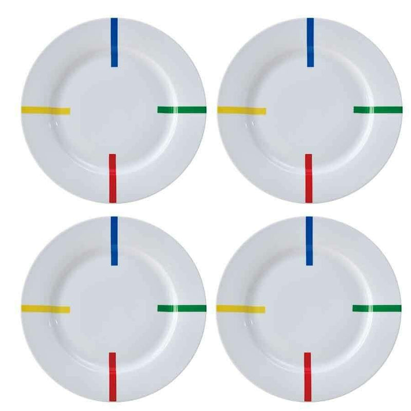 Set of 4 Plates, 26 cm Porcelain - Rainbow Collection Dinner Set Set of 4 Plates, 26 cm Porcelain - Rainbow Collection Set of 4 Plates, 26 cm Porcelain - Rainbow Collection United Colors of Benetton