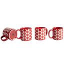 Set of 4 Mugs -  Stoneware Red Dots Mugs Set of 4 Mugs -  Stoneware Red Dots Set of 4 Mugs -  Stoneware Red Dots United Colors of Benetton