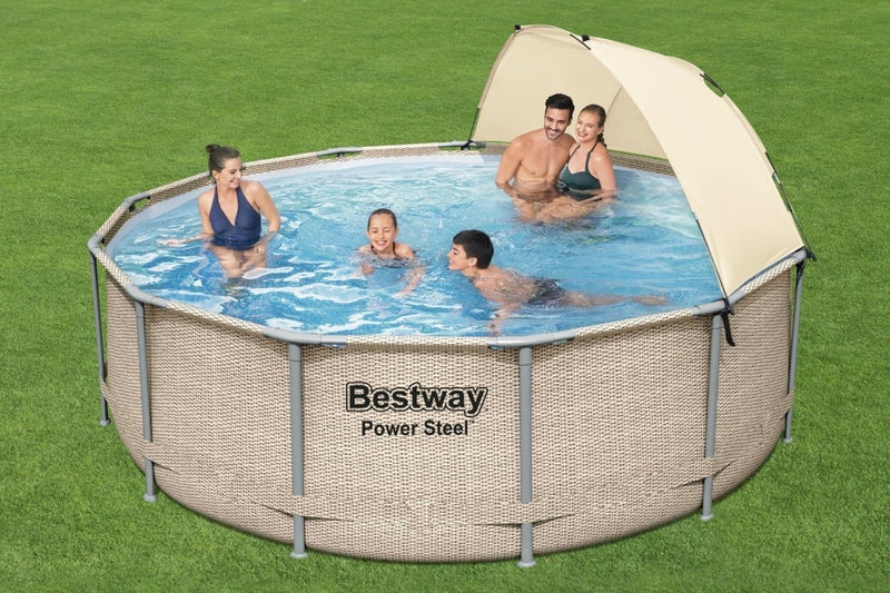 Power Steel Pool Set With Canopy 396x107 cm home pool Power Steel Pool Set With Canopy 396x107 cm Power Steel Pool Set With Canopy 396x107 cm Bestway