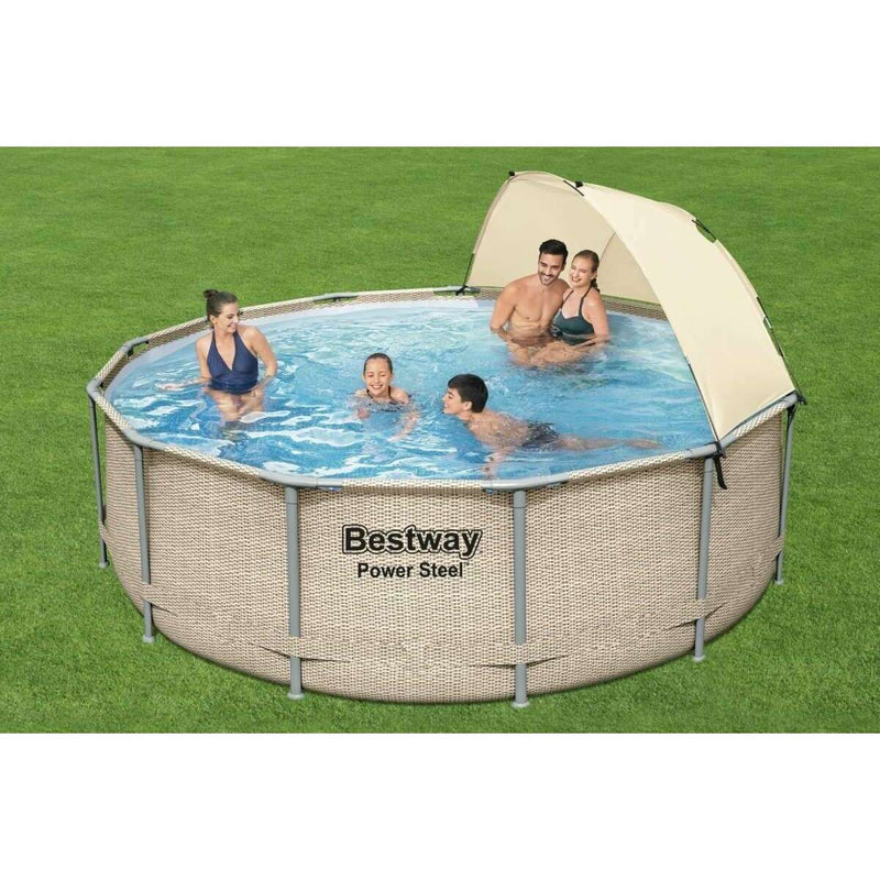 Power Steel Pool Set With Canopy 396x107 cm home pool Power Steel Pool Set With Canopy 396x107 cm Power Steel Pool Set With Canopy 396x107 cm Bestway