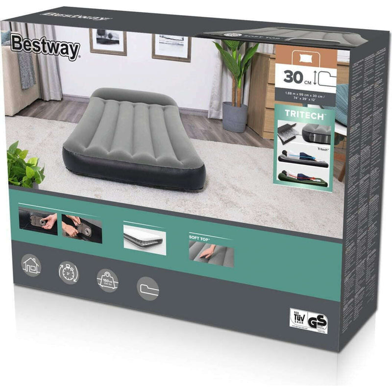 TriTech™ Single Air Mattress With Integrated Electric Pump Air Bed TriTech™ Single Air Mattress With Integrated Electric Pump TriTech™ Single Air Mattress With Integrated Electric Pump Bestway