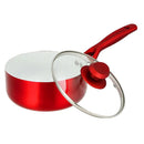 Non-Stick Saucepan & Tempered Glass Lid (18cm - Red) Saucepans Non-Stick Saucepan & Tempered Glass Lid (18cm - Red) Non-Stick Saucepan & Tempered Glass Lid (18cm - Red) Betty Crocker