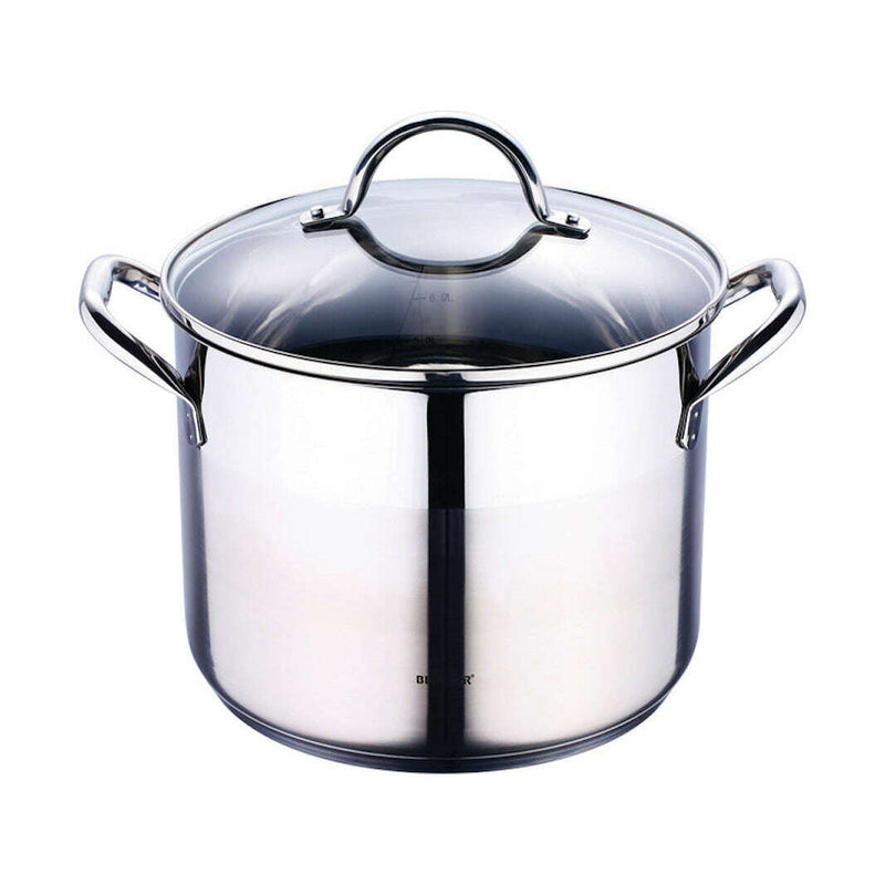 Stainless Steel Stockpot - 8.2L Cooking Pot Stainless Steel Stockpot - 8.2L Stainless Steel Stockpot - 8.2L Bergner