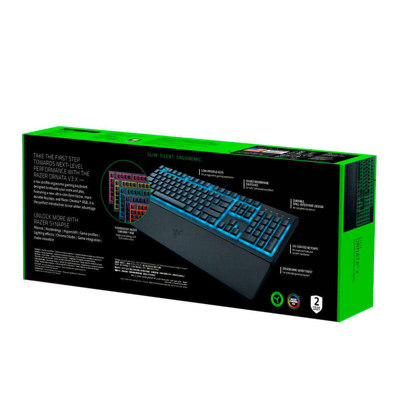 Ornata V3 X Full-Size Wired Membrane Gaming Keyboard with Chroma RGB Backlighting – Black gaming Ornata V3 X Full-Size Wired Membrane Gaming Keyboard with Chroma RGB Backlighting – Black Ornata V3 X Full-Size Wired Membrane Gaming Keyboard with Chroma RGB Backlighting – Black Razer