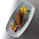 The German Outlet, The Chefs Warehouse By MG, Platter Appetizers Rectangular - Raku Topaz Blue