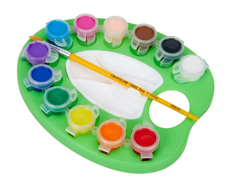 Washable Paint Palette+1Brush Stationery Washable Paint Palette+1Brush Washable Paint Palette+1Brush Crayola