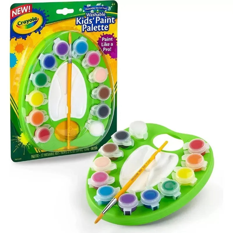 Washable Paint Palette+1Brush Stationery Washable Paint Palette+1Brush Washable Paint Palette+1Brush Crayola