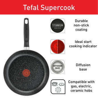 SuperCook Dark Stone 7 Pieces Set - Mineralia Cooking set SuperCook Dark Stone 7 Pieces Set - Mineralia SuperCook Dark Stone 7 Pieces Set - Mineralia Tefal