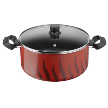 Tempo Flame - Casserole + Glass Lid Cooking Pot Tempo Flame - Casserole + Glass Lid Tempo Flame - Casserole + Glass Lid Tefal