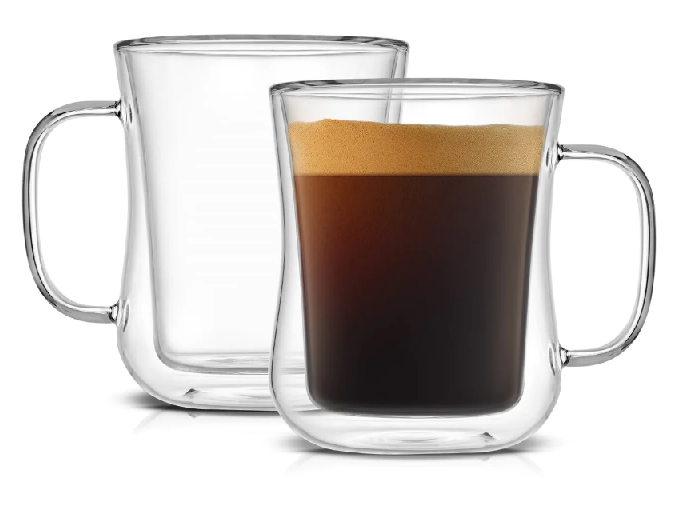 Curved Double Wall Glass Mug 350 ml  - 1 Piece Outlet Curved Double Wall Glass Mug 350 ml  - 1 Piece Curved Double Wall Glass Mug 350 ml  - 1 Piece Generic