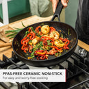 Black Forged Wok Pan 28cm Wok Pan Black Forged Wok Pan 28cm Black Forged Wok Pan 28cm KitchenAid