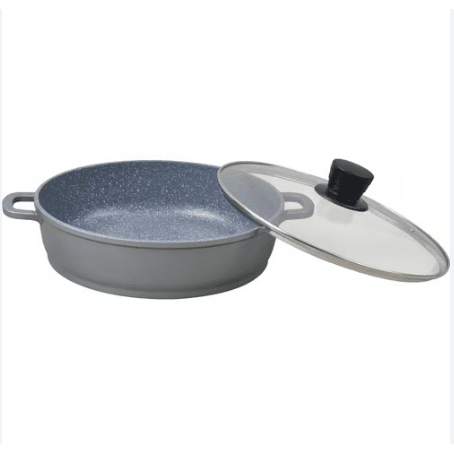 Granite Low Casserole with Lid cookware Granite Low Casserole with Lid Granite Low Casserole with Lid Kinox