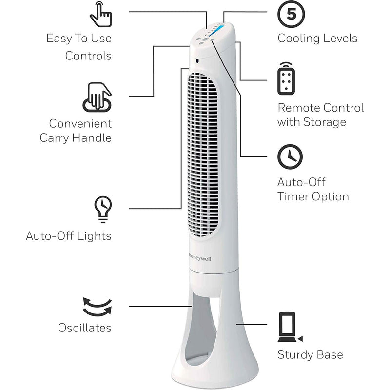 QuietSet Whole Room Tower Fan - 5 Speeds Outlet QuietSet Whole Room Tower Fan - 5 Speeds QuietSet Whole Room Tower Fan - 5 Speeds Honeywell